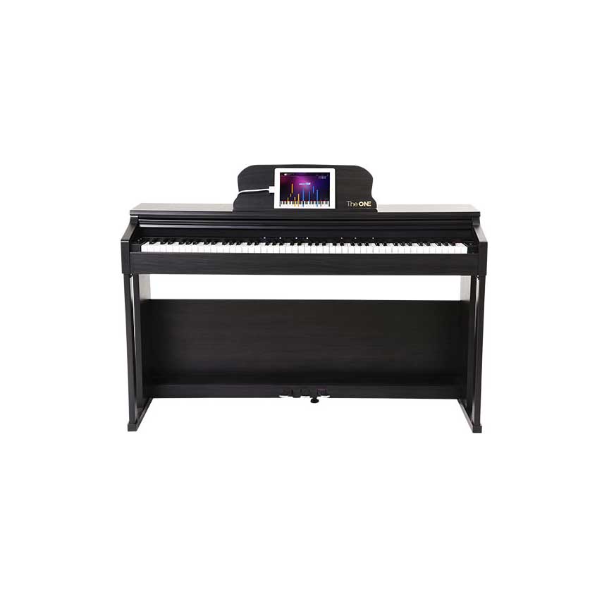 Matte Black with Chromacast Padded Wooden Double Size Piano Bench The ONE Smart Piano 88-Key Home Digital Piano Grand Graded Action Upright Piano Black 